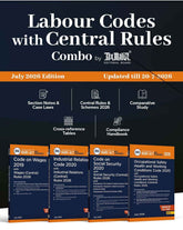 Labour Codes with Central Rules COMBO (Bare Acts with Section Notes) - Code on Wages, IR, Social Security and OSHWC (4 Books - with Case Laws, Comparative Study, Others) - By Taxmann