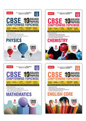 Class 12 CBSE Chapterwise Topicwise Solved Papers (Physics, Chemistry, Mathematics and English) - Set of 4 Books (CBSE Champion) By MTG Learning