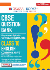 CBSE Question Bank for Class 10 English Communicative, Chapter-wise and Topic-wise - Solved Papers (2017-2026) For 2027 Exam By Oswaal Books