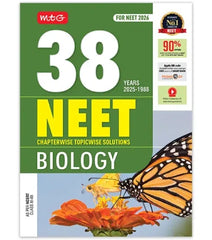 38 Years NEET Biology PYP with Chapterwise Topicwise Solutions for NEET 2026 Exam By MTG Learning