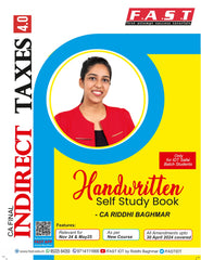 CA Final (2023 Scheme) Indirect Tax Laws (IDT) Handwritten Book by CA Riddhi Baghmar
