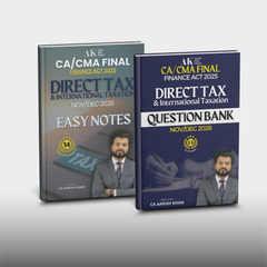 CA/CMA Final Direct Tax & International Taxation (Easy Notes + Question Bank) Combo Book Set by CA Aarish Khan
