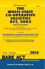 Commercial's Multi State Co-operative Societies Act, 2002 Bare Act book