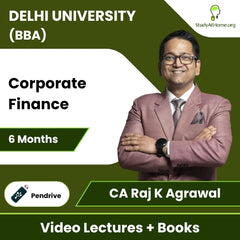 Delhi University (BBA) Corporate Finance Video Lectures By CA Raj K Agrawal (Pendrive + Books, 6 Months)