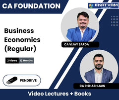 CA Foundation Business Economics (Regular) Video Lectures By CA Vijay Sarda, CA Rishabh Jain (Pendrive, 2 Views, 12 Months)