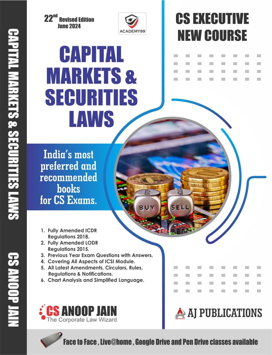 CS Executive New Syllabus Capital Market and Securities Laws Book by CS Anoop Jain