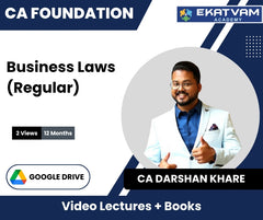 CA Foundation Business Laws (Regular) Video Lectures by CA Darshan Khare (Google Drive, 2 Views, 12 Months)
