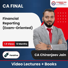 CA Final Financial Reporting (Exam-Oriented) Video Lectures by CA Chiranjeev Jain (Pendrive + Books, 12 Months, 1.5 Views)