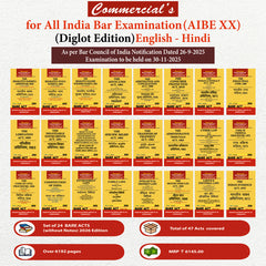 Commercial's Combo Pack of AIBE 24 BARE ACTS (Diglot)