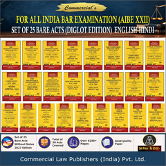 Commercial's Combo Pack of AIBE 25 BARE ACTS (Diglot Edition) - Books (English & Hindi)