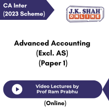 CA Inter (2023 Scheme) Advanced Accounting (Excl. AS) (Paper 1) Video Lectures by Prof Ram Prabhu (Online)