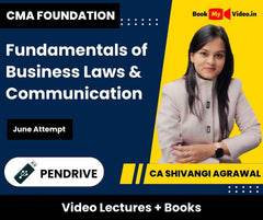 CMA Foundation Fundamentals of Business Laws & Communication Video Lectures by CA Shivangi Agrawal June Attempt (Pendrive + Books)
