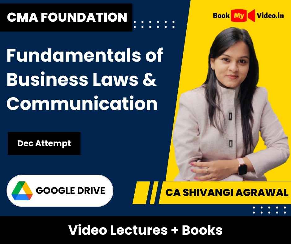CMA Foundation Fundamentals of Business Laws & Communication Video Lectures by CA Shivangi Agrawal Dec Attempt (Download + Books)