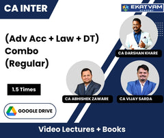 CA Inter (Adv Acc + Law + DT) Combo (Regular) Video Lectures by CA Abhishek Zaware, CA Darshan Khare, CA Vijay Sarda (Google Drive, 1.5 Times)