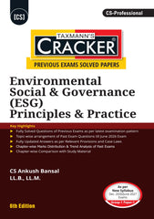 Taxmann Cracker Combo - Papers 1 to 3 CRACKER Series ESG, Drafting/DPA, and CMADD/Due Diligence (Set of 3 Books) for CS Professional by Ankush Bansal