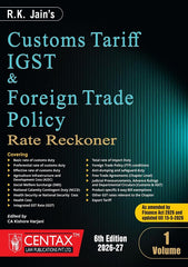 R.K. Jain's Customs Tariff, IGST & Foreign Trade Policy Rate Reckoner (Set of 2 Volumes) - Books By Centax Publications