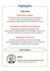 Taxmann's Ratanlal & Dhirajlal's Law of Crimes By Uday Umesh Lalit