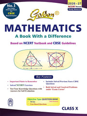 Golden's Mathematics - Based on NEW NCERT (includes Objective Type Question Bank) - Class 10 Study Material (Book)