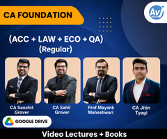 CA Foundation (ACC + LAW + ECO + QA) (Regular) Video Lectures by CA Jitin Tyagi, CA Sanchit Grover, CA Sahil Grover, Prof Mayank Maheshwari (Google Drive)