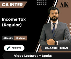 CA Inter Income Tax (Regular) Video Lectures by CA Aarish Khan (Pendrive , 4 Months, 1.2 Views)
