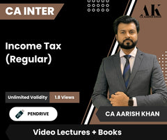 CA Inter Income Tax (Regular) Video Lectures by CA Aarish Khan (Pendrive , Unlimited Validity, 1.8 Views)