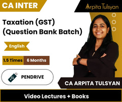 CA Inter Taxation (GST) (Question Bank Batch) Video Lectures in English by CA Arpita Tulsyan (Pen drive)