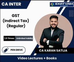 CA Inter GST (Indirect Tax) (Regular) Video Lectures by CA Karan Satija (Pen Drive, 1.5 Times, Unlimited Validity)