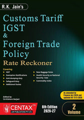 R.K. Jain's Customs Tariff, IGST & Foreign Trade Policy Rate Reckoner (Set of 2 Volumes) - Books By Centax Publications