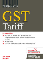 GST Tariff (Set of 2 Volumes) - Books By Taxmann