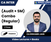 CA Inter (Audit + SM) Combo (Regular) Video Lectures by CA Rishabh Jain (Pendrive, 2 Times)