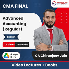 CMA Final Corporate Financial Reporting (Regular) Video Lectures in English by CA Chiranjeev Jain (Google Drive + Books, 24 Months, 1.5 Views)