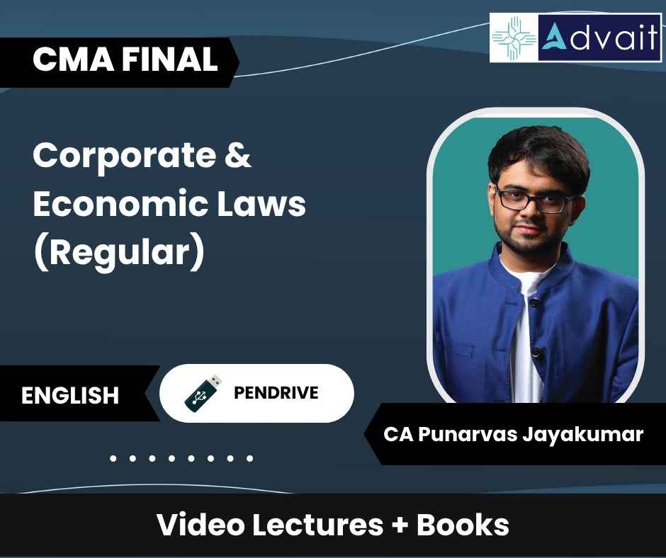 CMA Final Corporate & Economic Laws (Regular) Video Lectures by CA Punarvas Jayakumar (Pendrive)