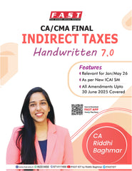 CA Final Indirect Tax Laws (Handwritten + Question Bank) Book by CA Riddhi Baghmar