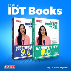 CA Final Indirect Tax Laws (Handwritten 9.0 + Question Bank 9.0) Books by CA Riddhi Baghmar