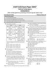 NTA CUET (UG) Question Bank - Economics Book By Oswaal Books
