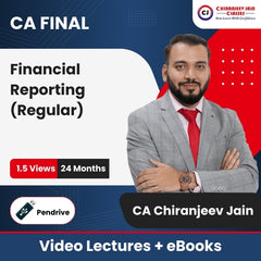 CA Final Financial Reporting (Regular) Video Lectures by CA Chiranjeev Jain (Pendrive + eBooks, 24 Months, 1.5 Views)