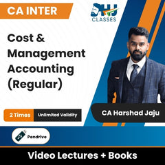 CA Inter Cost & Management Accounting (Regular) Video Lectures by CA Harshad Jaju (Pendrive, Unlimited Validity, 2 Times)