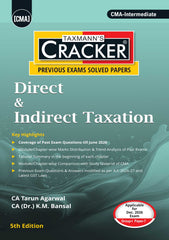 Taxmann Cracker Combo Papers 5 to 8 (Law/BLE, FA, DITX/DT & IDT, and CA) Set of 4 Books for CMA Intermediate