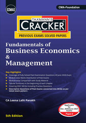 Taxmann Cracker Combo Papers 1 to 4 (FBLC/Law, FFCA/Accounting, FBMS/Maths, and FBEM/Economics) Set of 4 Books for CMA Foundation