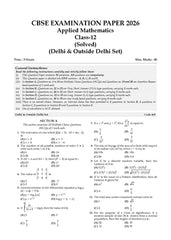 CBSE Question Bank for Class 12 - Applied Mathematics Book - Chapterwise and Topicwise Solved Papers For 2027 Exam By Oswaal Books