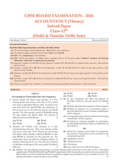 CBSE Question Bank for Class 12 - Accountancy Book - Chapterwise and Topicwise Solved Papers For 2027 Exam By Oswaal Books