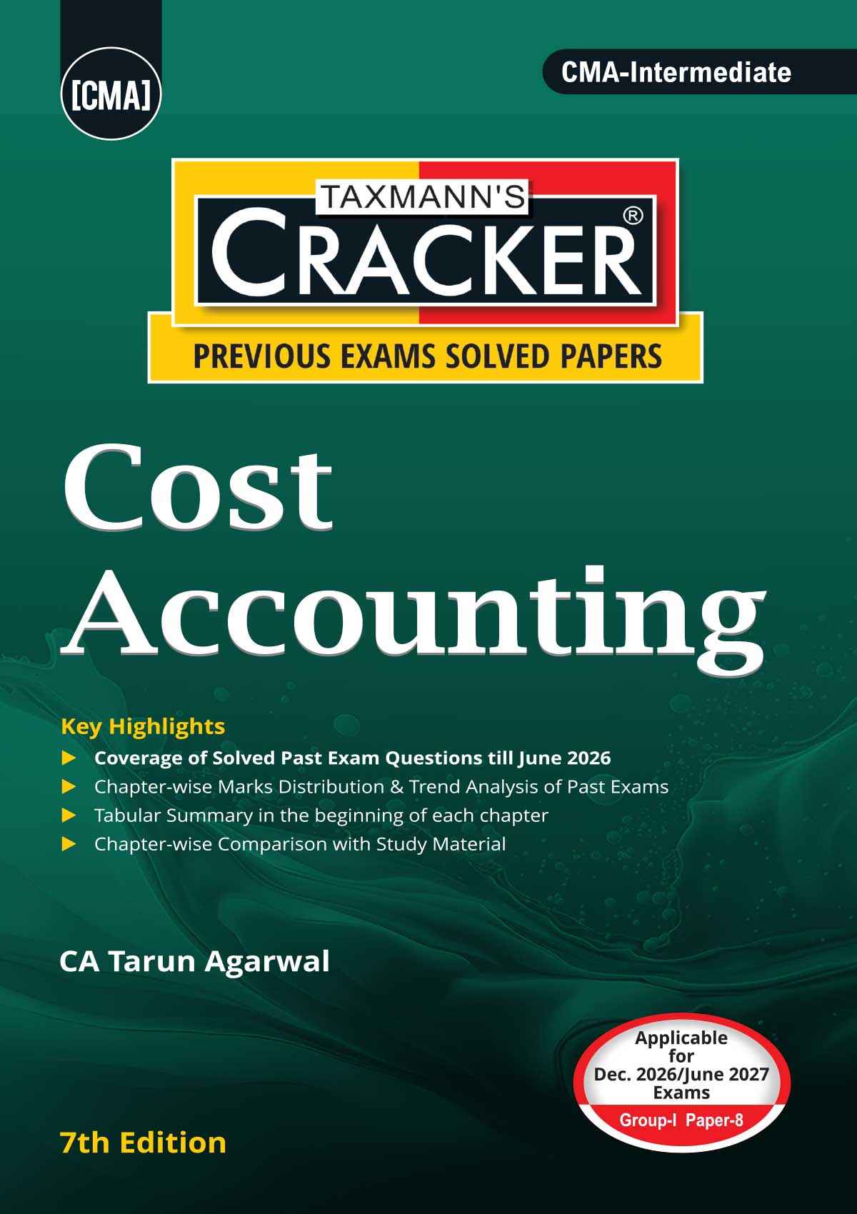 Taxmann Cracker Combo Papers 5 to 8 (Law/BLE, FA, DITX/DT & IDT, and CA) Set of 4 Books for CMA Intermediate