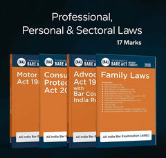 AIBE-XXI - ESSENTIALS SCORE COMBO (Designed to Cover - 75 Marks) – Bare Acts without Comments with Uniform Section-wise Layout for Rapid Look-ups—Compact & Cost-effective (Set of 17 Bare Acts) Books By Taxmann