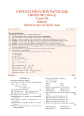 CBSE Question Bank for Class 12 - Chemistry Book - Chapterwise and Topicwise Solved Papers For 2027 Exam By Oswaal Books