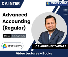 CA Inter Advanced Accounting (Regular) Video Lectures by CA Abhishek Zaware (Google Drive, 2 Times, Unlimited Validity)