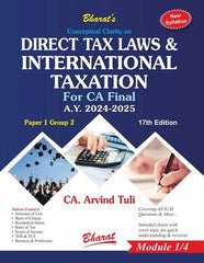 Bharat's Direct Tax laws & International Taxation Book for CA Final by CA Arvind Tuli