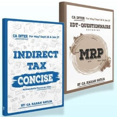 CA Inter Indirect Tax (Concise + MRP) Book Set by CA Karan Satija
