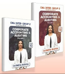 CMA Inter Corporate Accounting & Auditing (Concept + Question) Combo Book Set by CA Sneha Budhia