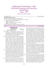 CBSE Question Bank for Class 10 English Language & Literature Chapter-wise and Topic-wise - Solved Papers (2017-2026) For 2027 Exam By Oswaal Books