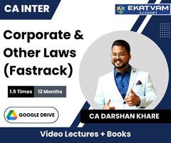 CA Inter Corporate & Other Laws (Fastrack) Video Lectures by CA Darshan Khare (Google Drive, 1.5 Times, 12 months)